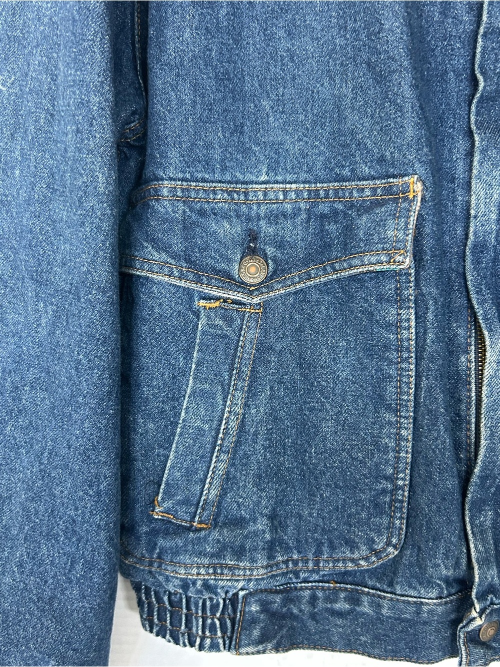 Vintage Levi's Men's Dark Blue Denim Blue Plaid Jacket - Picture 8 of 15